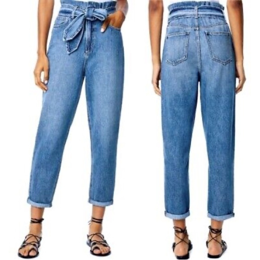 Joe's Jeans Light Blue Paperbag Waist Boyfriend Jeans